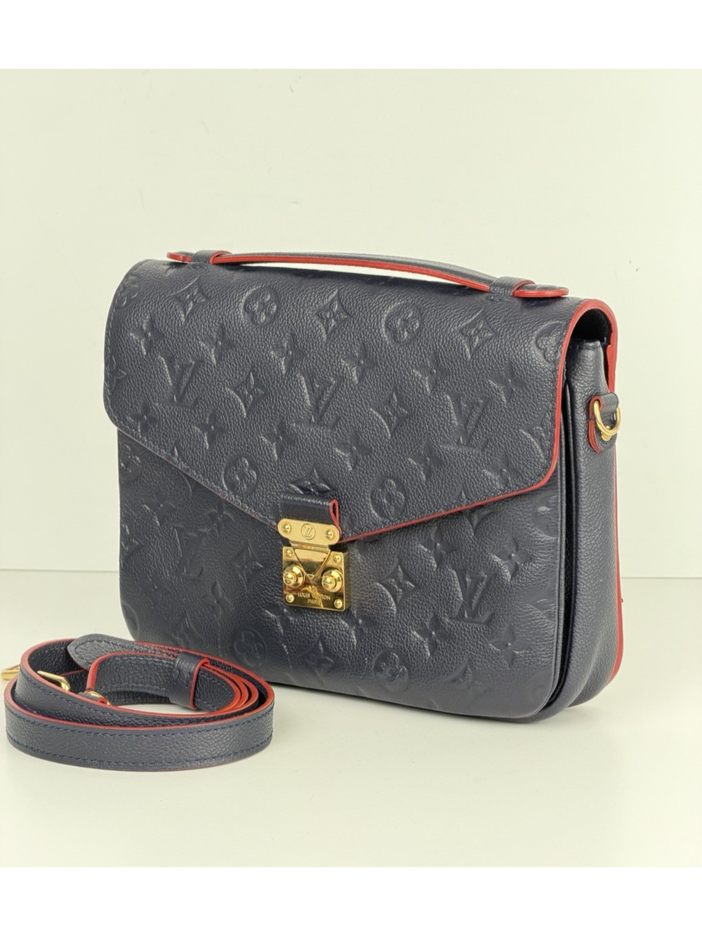Louis Vuitton Pochette Metis Shoulder Bag Monogram Emprenite Leather Blue NFC F1